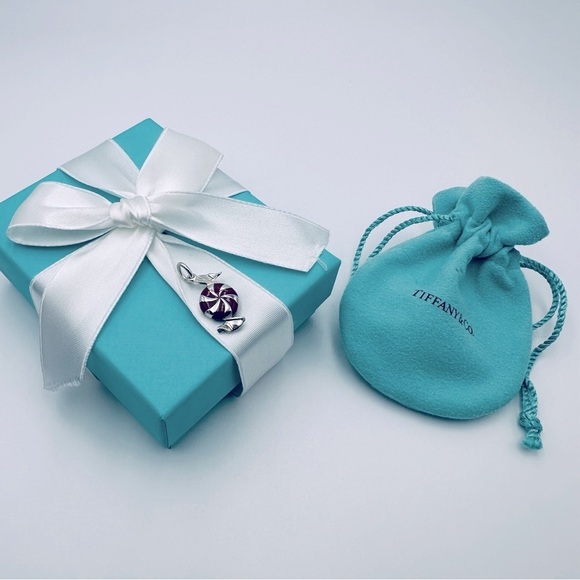RARE Tiffany & Co. Red Enamel Bon Bon Candy Charm Pendant with Packaging - Picture 8 of 8